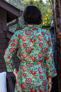 Fun Floral Kimono w/Collar