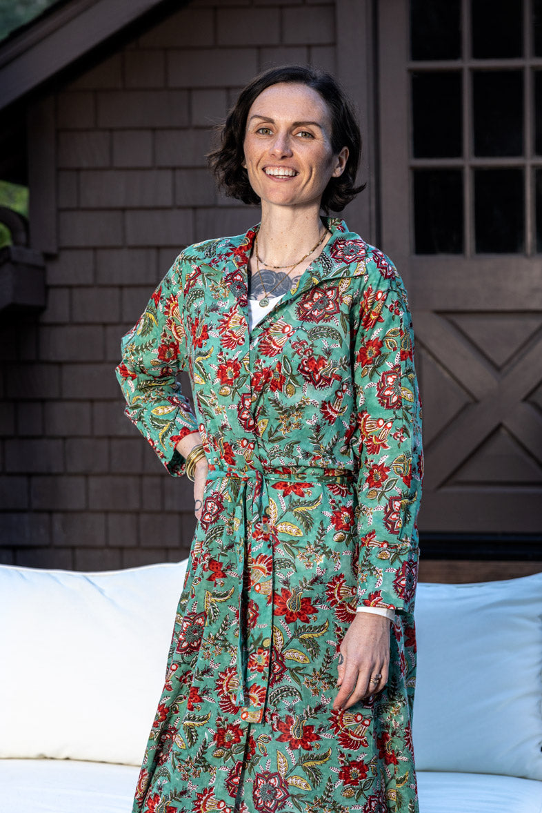 Fun Floral Kimono w/Collar