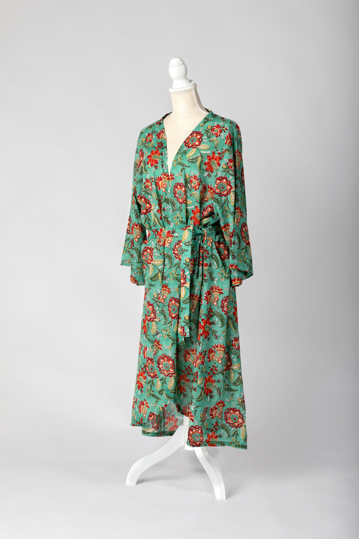 Fun Floral Kimono w/o Collar