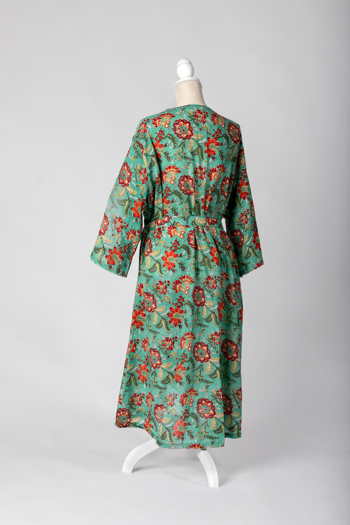 Fun Floral Kimono w/o Collar